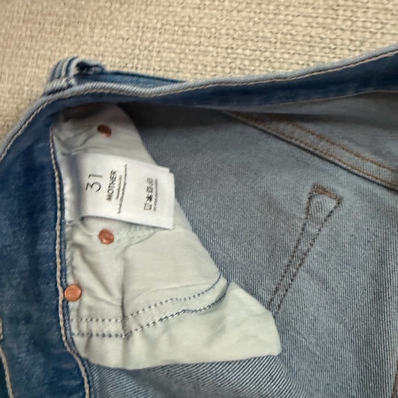 MOTHER LiL’ Rambler Zip Flood Color: Out of the Blue Straight Leg Jeans - Picture 9 of 14